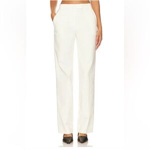 NBD Shahi Trousers white Ivory pants straight leg Revolve NWT $228 S